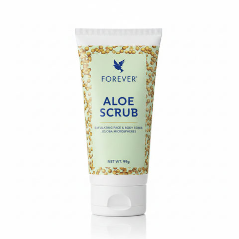 Forever Aloe Scrub – Gentle Exfoliating Face & Body Scrub with Jojoba (99g)